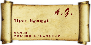 Alper Gyöngyi névjegykártya